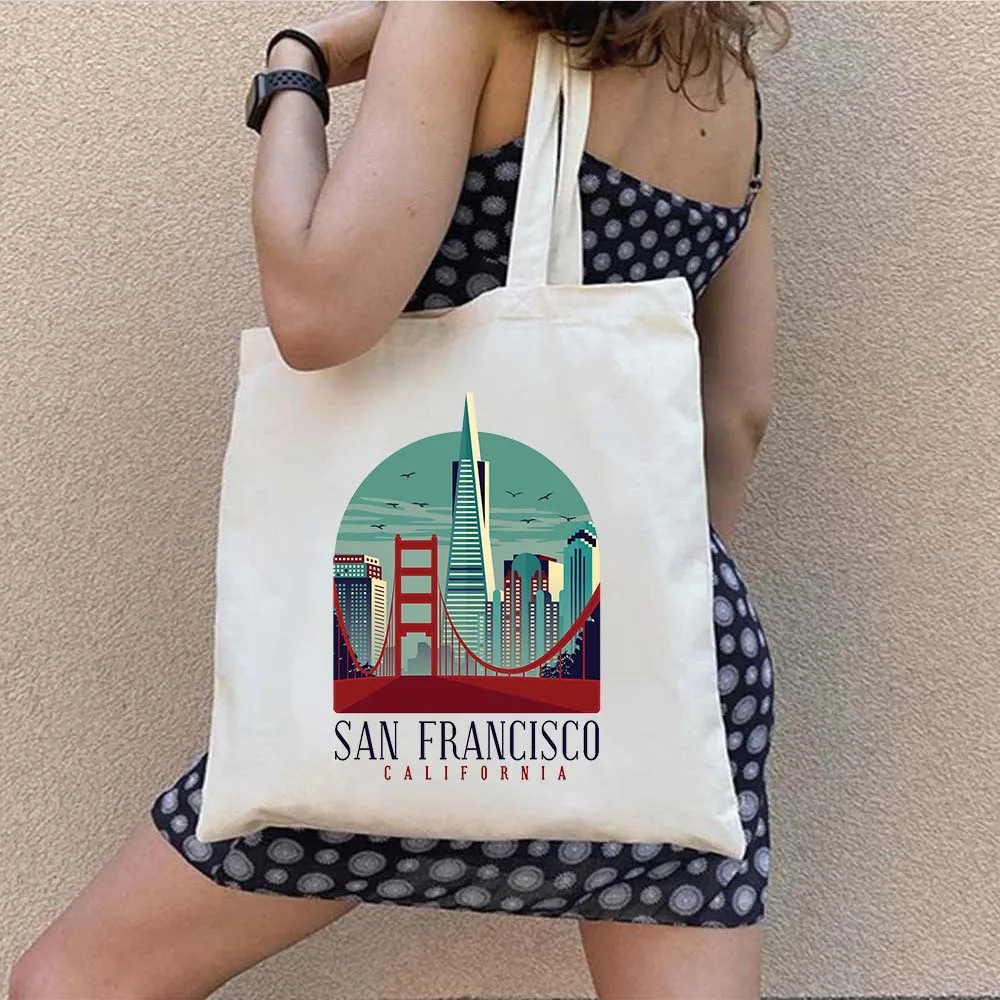 New York Miami Paris London Moscow Rome Berlin Tokyo Mexico Munich Men Women Shopping Canvas Totes Bag Shopper Shoulder Handbags