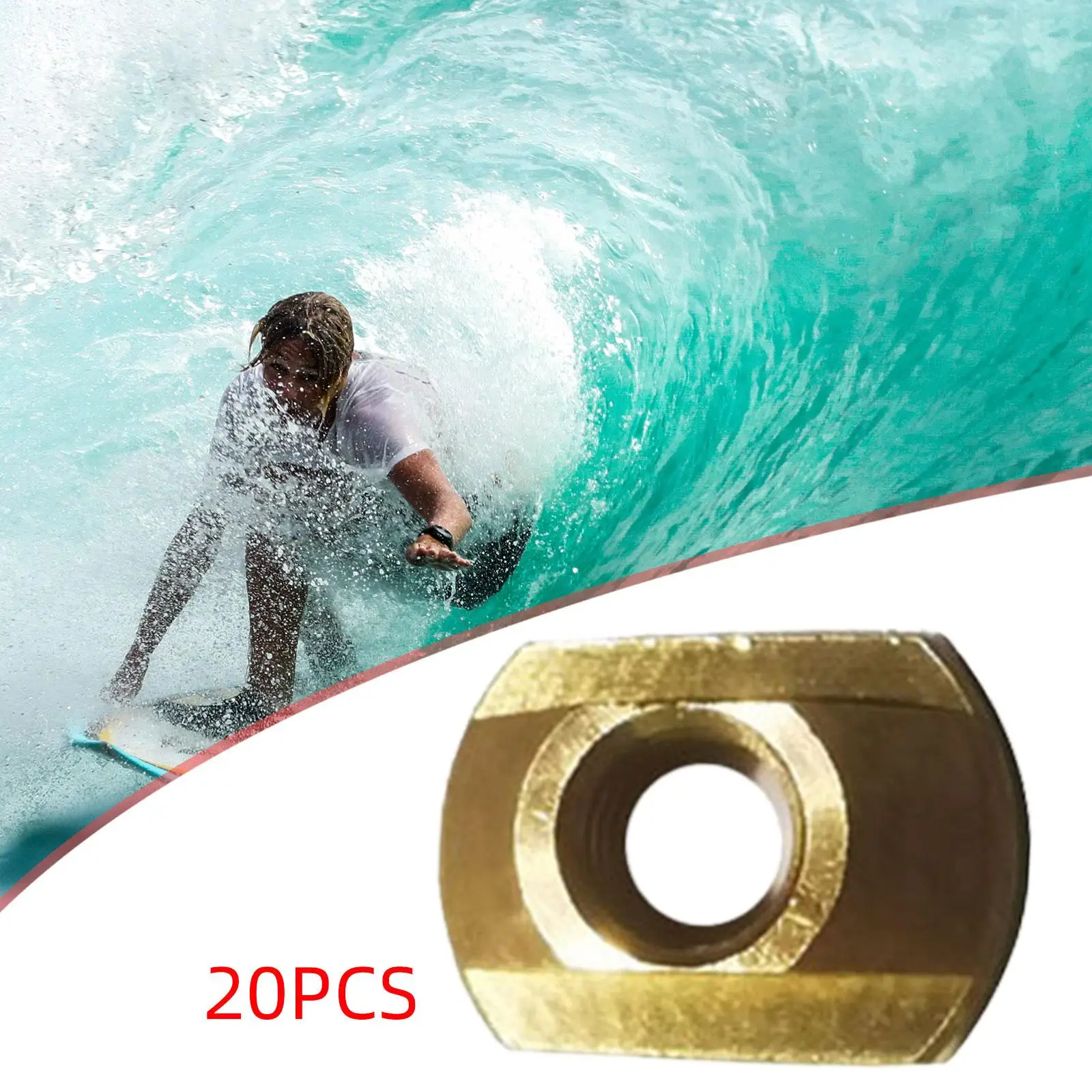 

20 Pieces M8 Hydrofoil Mounting T Nuts Sliding T Nuts Screw Nuts Wear Resistant Supplies for Hydrofoil Boards Hydrofoil Track