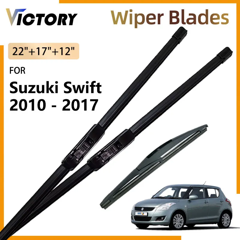 

3x Front Rear Wiper Blades For Suzuki Swift AZG Hatchback 2010 - 2017 2014 2011 Accessories Windshield Windscreen Window Brushes