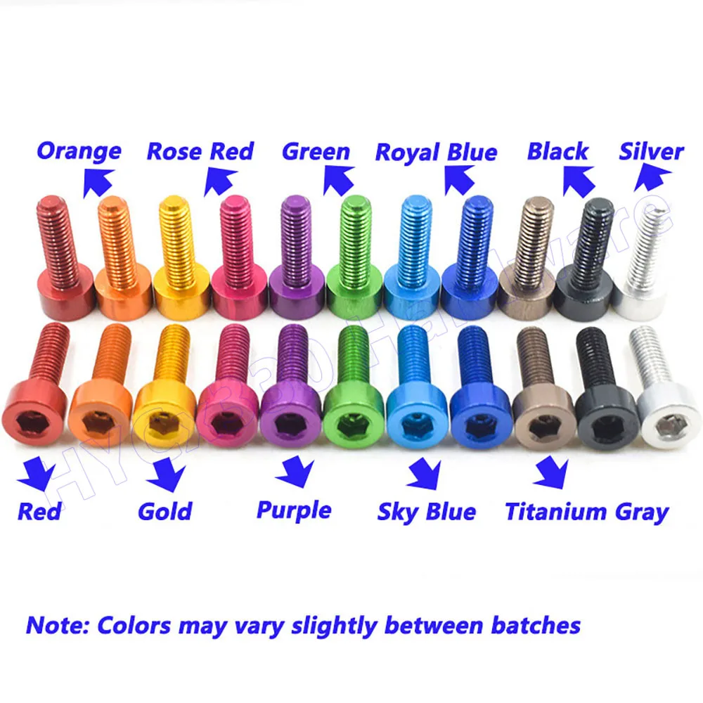 M3-M8 7075 Aluminum Alloy Hex Socket Head Cap Screws Bolts Allen Key Machine Screws for RC Drone Automotive