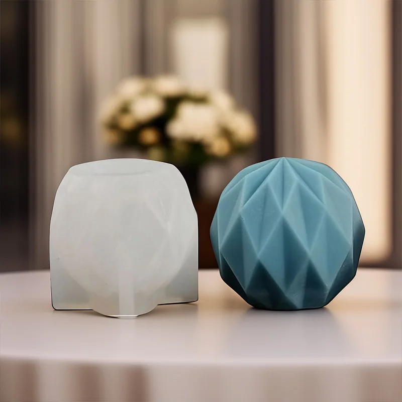 1 piece, personalized small butt candle aromatherapy spherical gypsum ornament series silicone mold