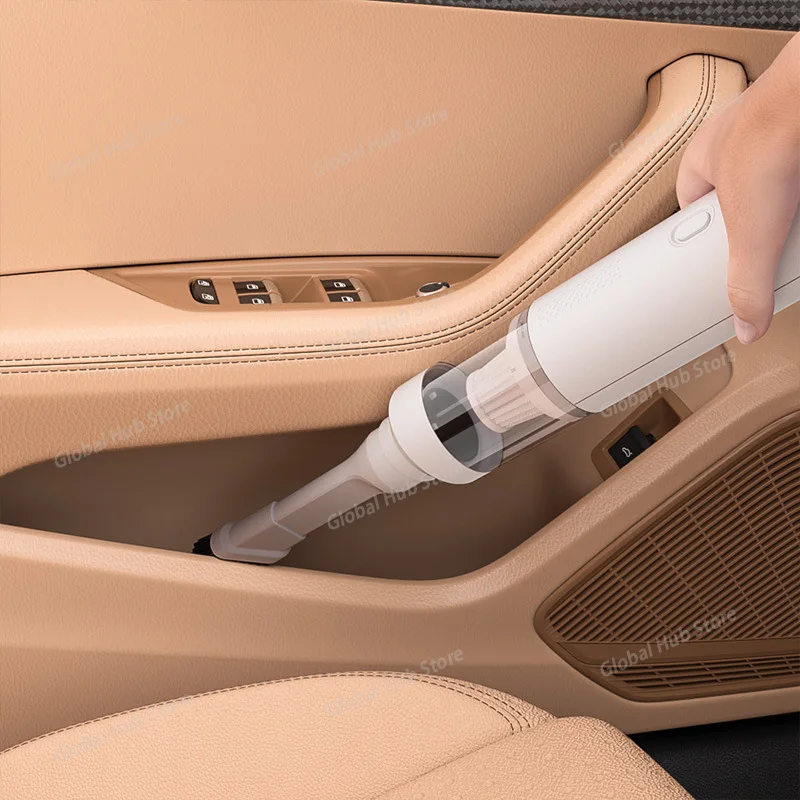 Car Vacuum Cleaner, Wireless Charging, Dual-purpose for Suction and Blowing, Small, Mini, Handheld, High-power for Car Interiors