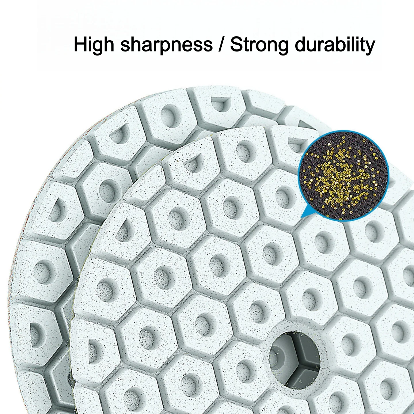 4 Stück 4 Zoll 100mm Diamant-Polierpads 4-Stufen Nass-Polierpad für Granit, Marmor, Terrazzo, Quarz Schleifpolierscheibe – Detail 4