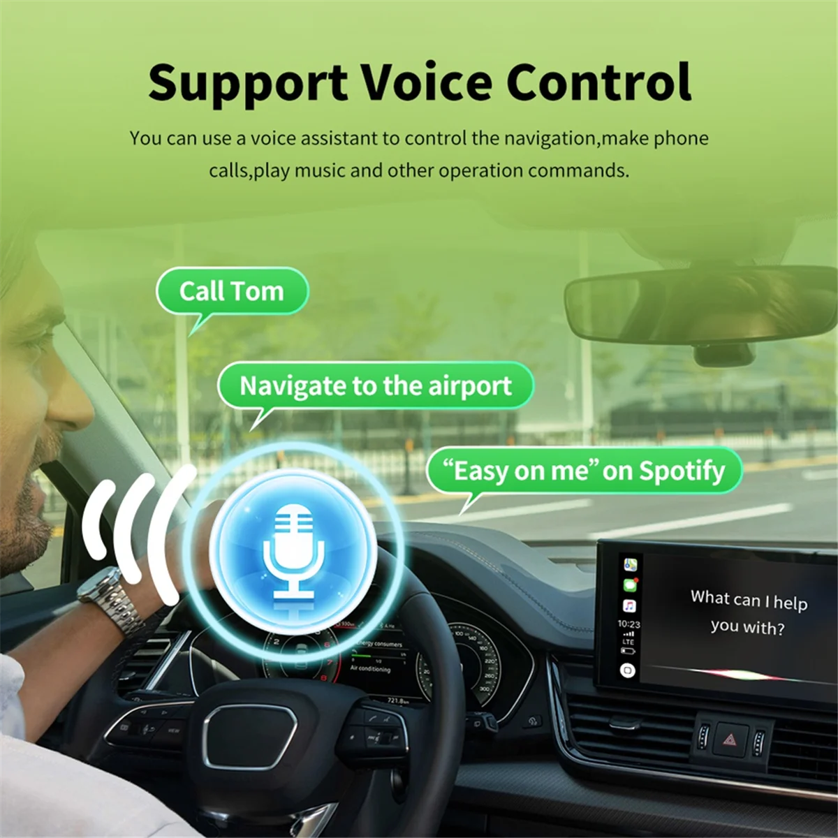 

A64K 2in1 Беспроводной адаптер CarPlay Android Auto Smart Mini AI Box Plug and Play WiFi Fast Connect Универсальный