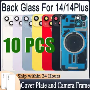 Bilashmart 10 Rear Back Glass iPhone 14 PlusPre Installed Plate and Camera Frame Battery Door iPhone 14 Replacement Part