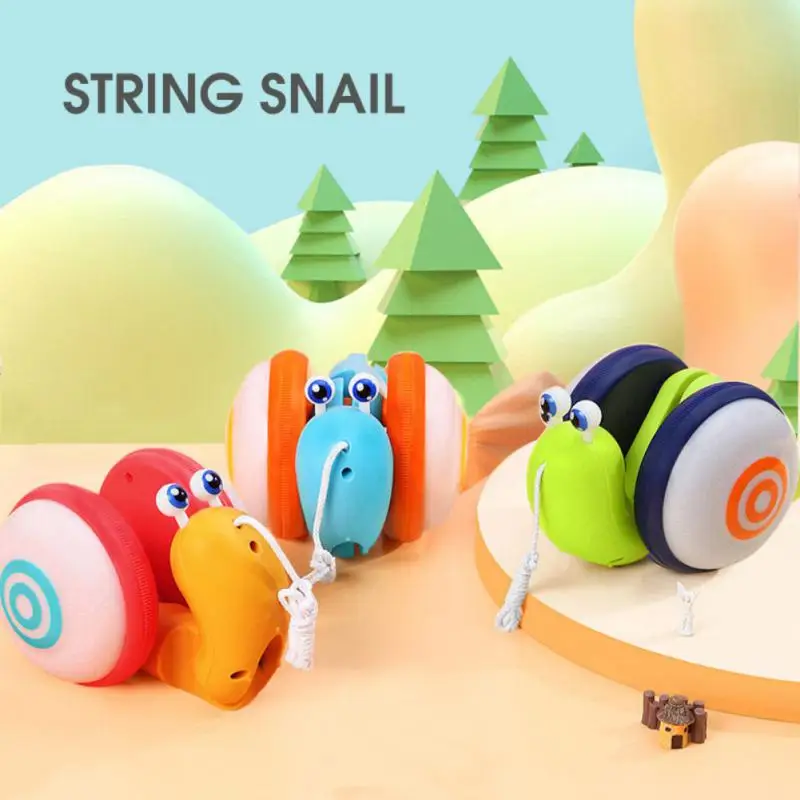 Novelty Drawstring Animal Plastic Music Cute Funny Creative Lighting Children Gift Dragging Snail Toy Without Battery