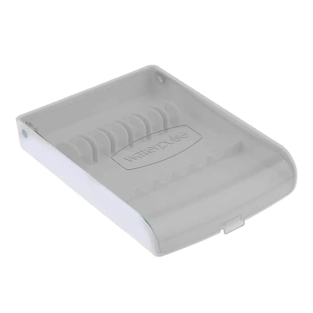 

White Plastic Jet Flosser Tips Pouch Compact Carrying Case for Water Flosser Accessories