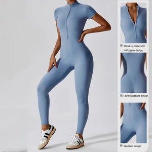 Single -piece female yoga overalls, long -sleeved leggings, hot ski jumpsuit, elastic cycling bodysuit, outdoor winter and autumn clothing 8 Main Sales Pantalona Jumpsuit - №5