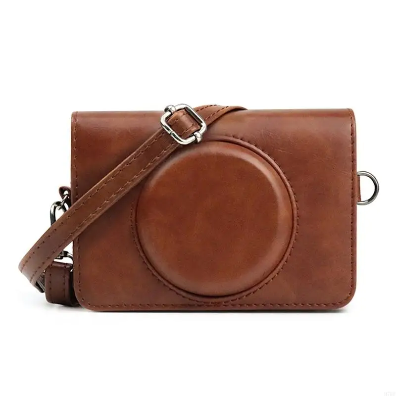 97BF Vintage PU Leather Camera for Case Protective Camera Bag with Strap Replacement for C210R Mini Shot 2 Camera