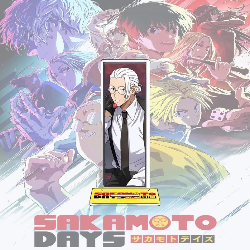 Sakamoto Days 15cm Anime Acrylic Stand aro Sakamoto、Ren Shintei、Tanaka Transparent Desktop Decoration High-Definition 2D Gift