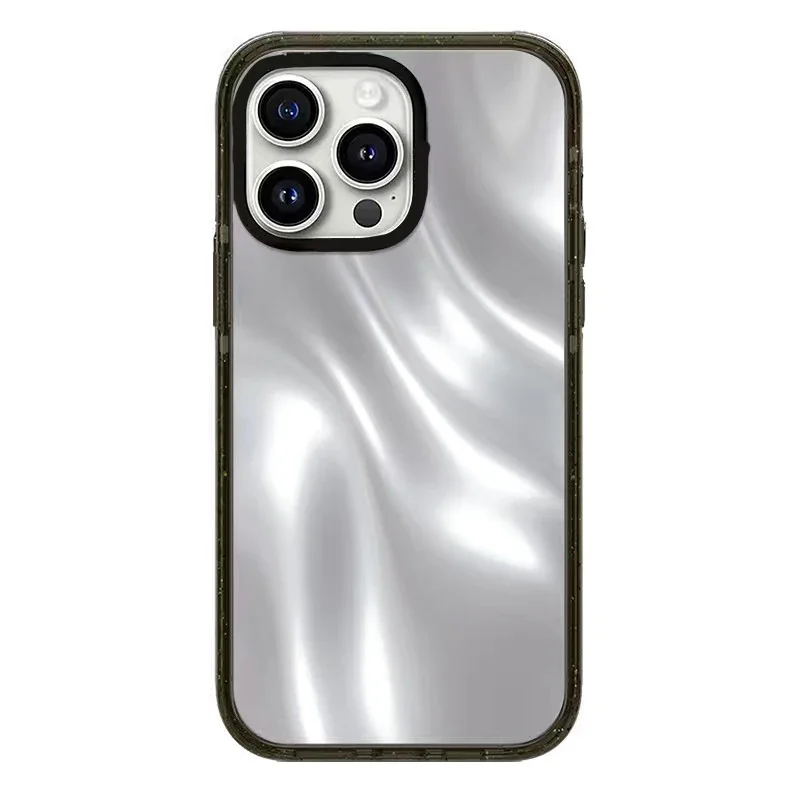 

2.0 Acrylic Silver Pattern Phone Case Cover for IPhone 11 12 13 14 15 Pro Max Case for IPhone 15 Pro Max