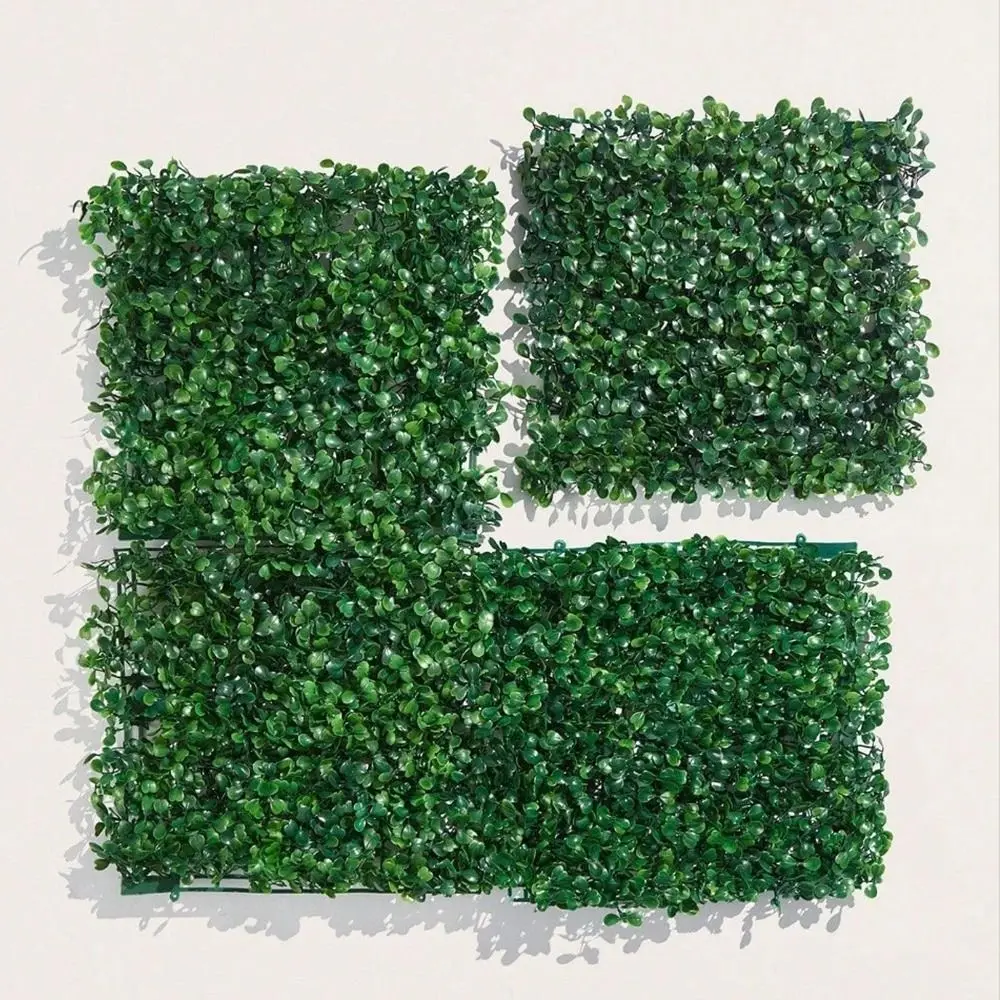 

2Pcs DIY Artificial Plant Wall Panel Eternal Life Durable Fake Green Grass Mat 25*25cm No Watering Simulation Flower Plant Sheet