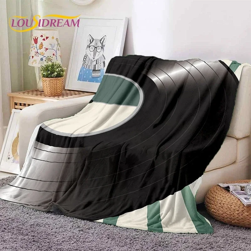 

Vinyl Record Music DJ Screen Tape Soft Flannel Blanket for Bed Bedroom Sofa Picnic,Throw Blanket for Cover Outdoors Leisure Gift