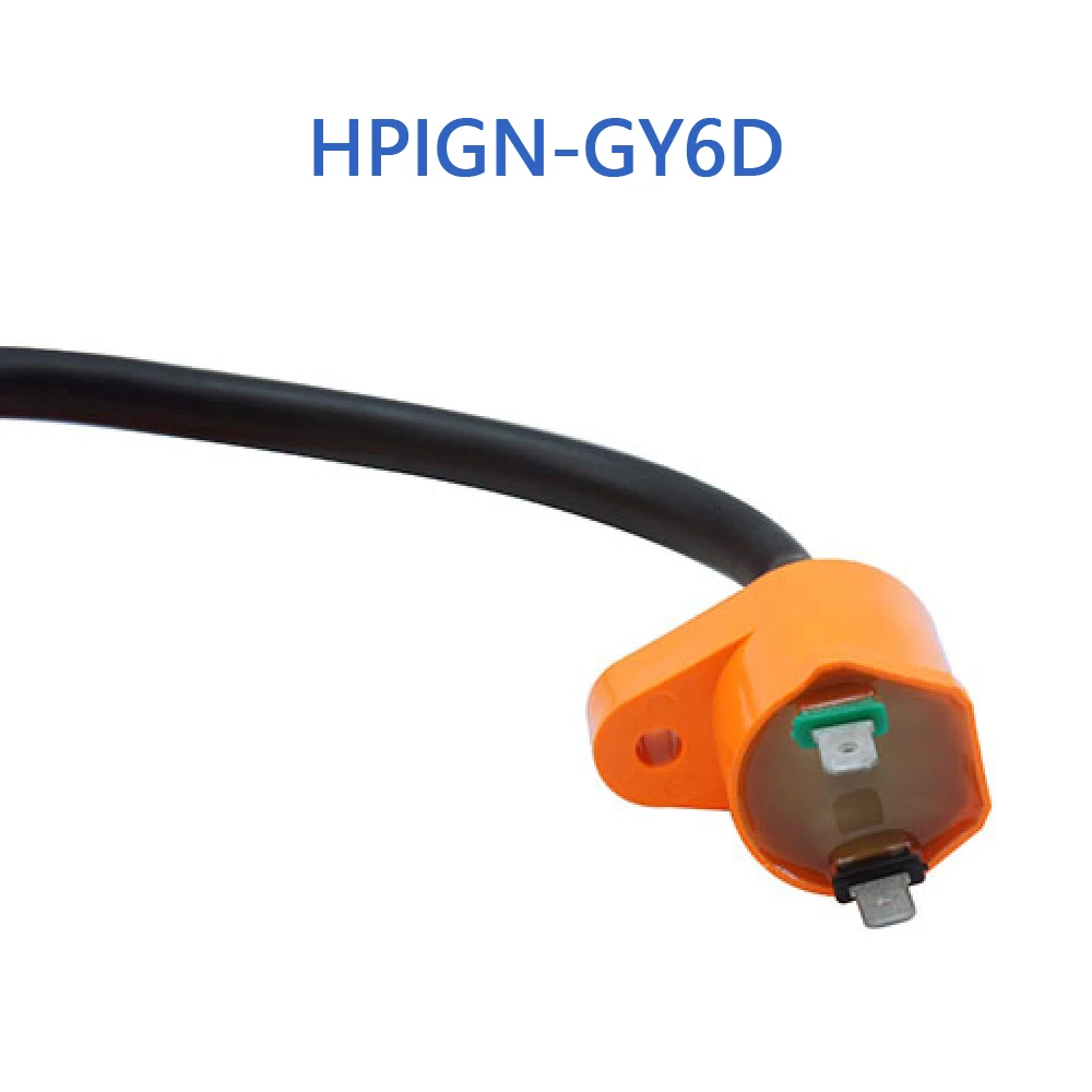 HPIGN-GY6D GY6 Racing Ignition Coil + Spark Plug Cap For GY6 50cc 4 Stroke Chinese Scooter Moped 1P39QMB Engine