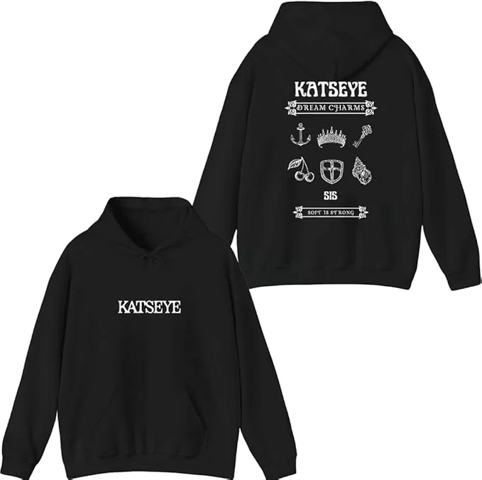 

Толстовка с капюшоном Katseye Merch Dream Charms, унисекс, для мужчин и женщин, пуловер с длинными рукавами, модный топ с капюшоном