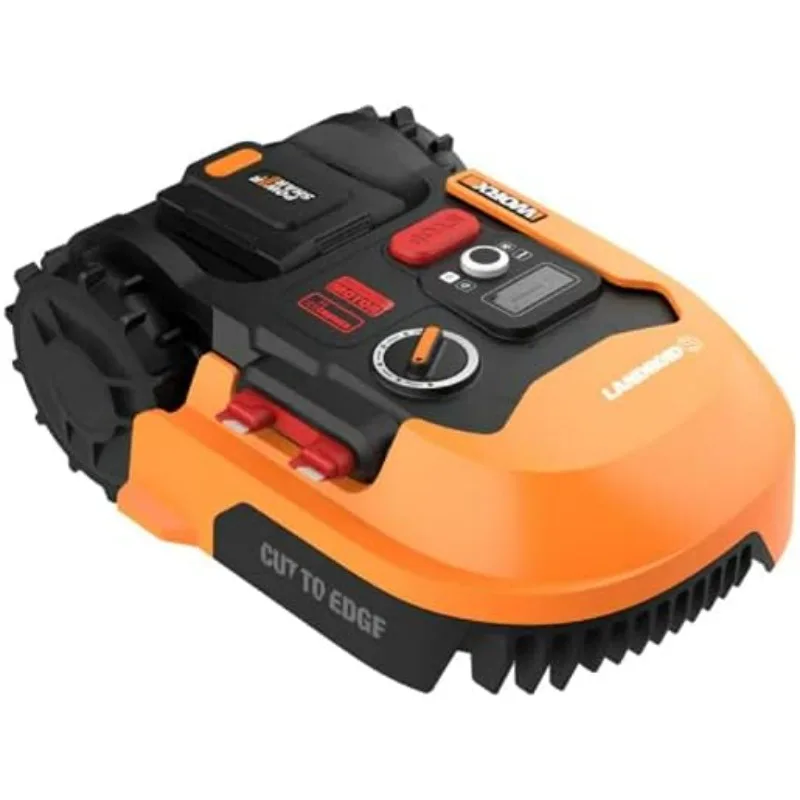 Worx 안드로이드 S 로봇 잔디 예초기, 20V 2.0Ah, 1/8 에이커, 5,445 Sq 피트 전원 공유-WR165 (배터리 및 충전기 포함)