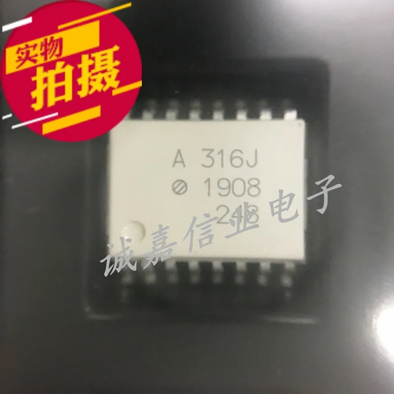 10pcs/Lot HCPL-316J-500E SOP-16 HCPL-316J A316J Logic Output Optocouplers 2.0A IGBT Gate Drive Operating Temperature:-40C-+100C