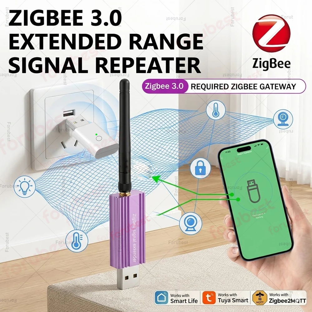 

Zigbee Range Extender Zigbee USB Signal Repeater Amplifer High-Gain Extend Zigbee Cover Range Booster for Smart Life TUYA Z2MQTT