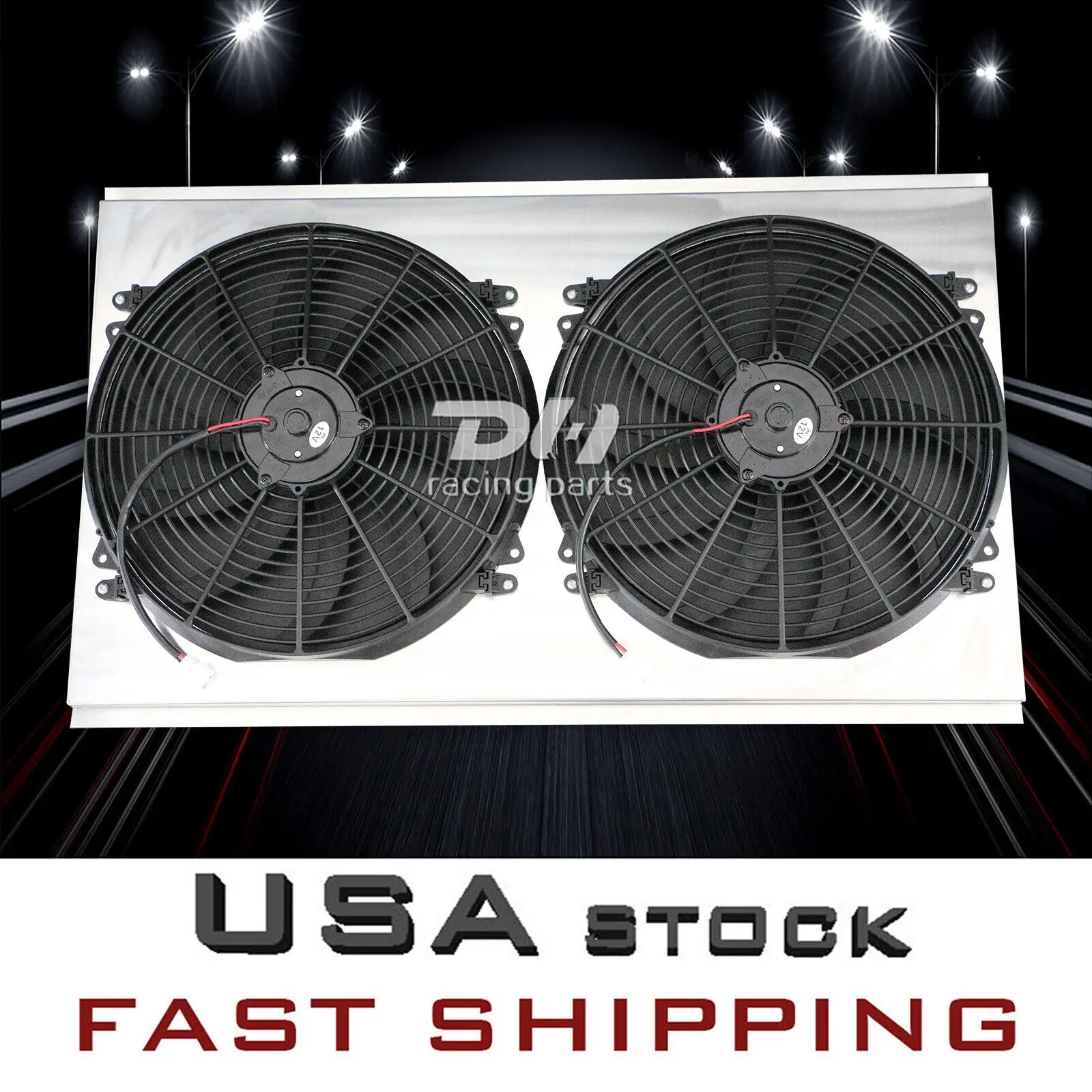 1989-1991 Chevy R2500 Suburban/GMC V3500 7.4L 3열 알루미늄 라디에이터+슈라우드 팬용