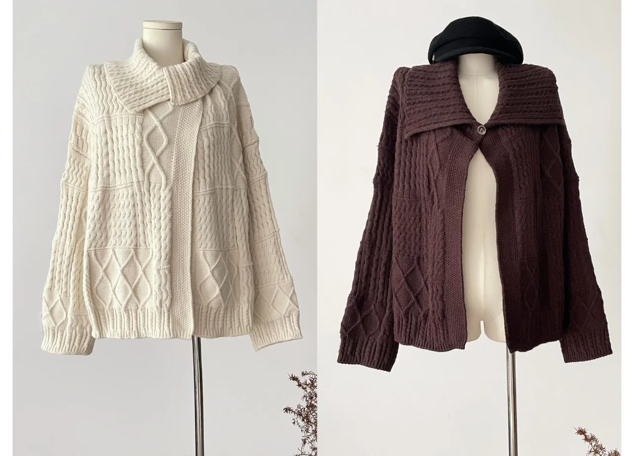 

Женский осенне-зимний шикарный кардиган на одной пуговице, женский свободный кардиган с нестандартным отложным воротником и длинными рукавами, верхняя одежда