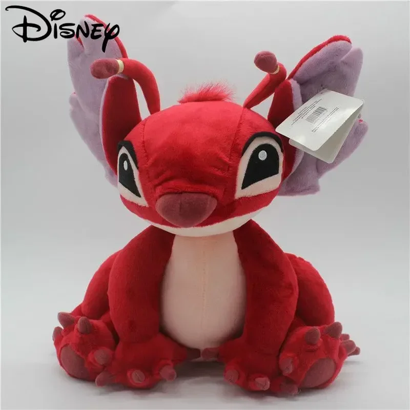 Disney-muñeco de Peluche de Leroy & Stitch Kawaii Leroy, muñeco de Peluche, figura de dibujos animados, animales suaves, almohada, decoración de la habitación, regalo para niños