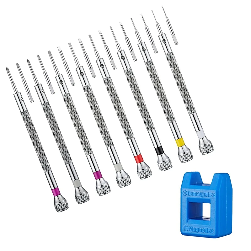 HOT SALE Micro-Precision Jewelry Screwdriver 0.6-1.6Mm 8PCS Watch Screwdriver Set With 8 Extra Replacement Blades