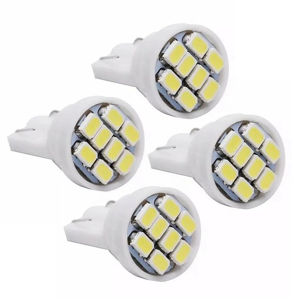 50 PCS T10 8SMD Bright White LED Interior Light Bulbs W5W 194 158 168 2825 6000K