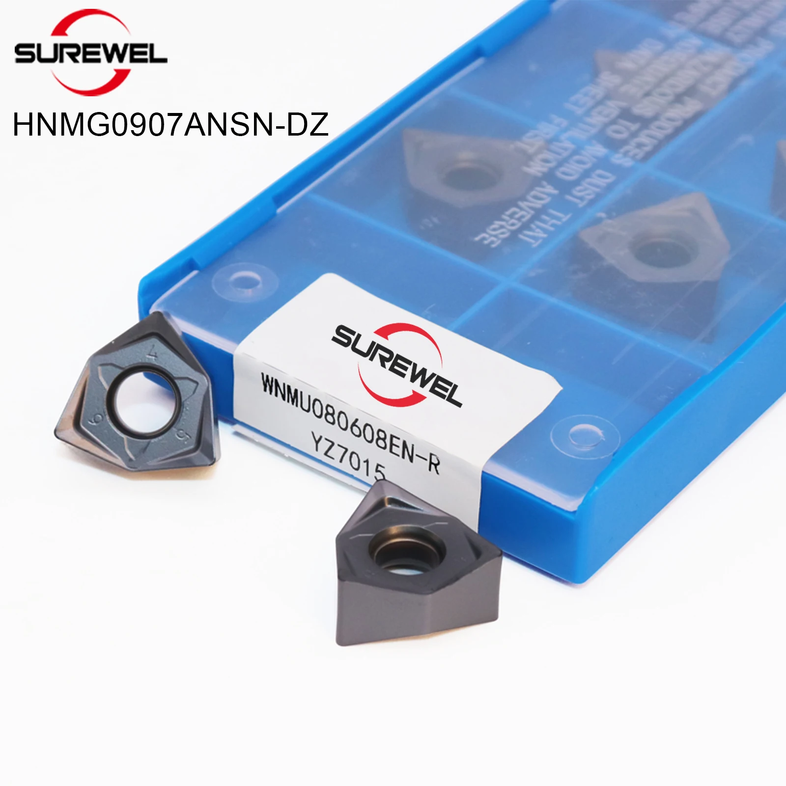 

SUREWEL Carbide Milling insert WNMU080608EN-R WNMU080608EN-GH WNMU080608EN-XJ Double Faced 6 Blade Angle Milling insert