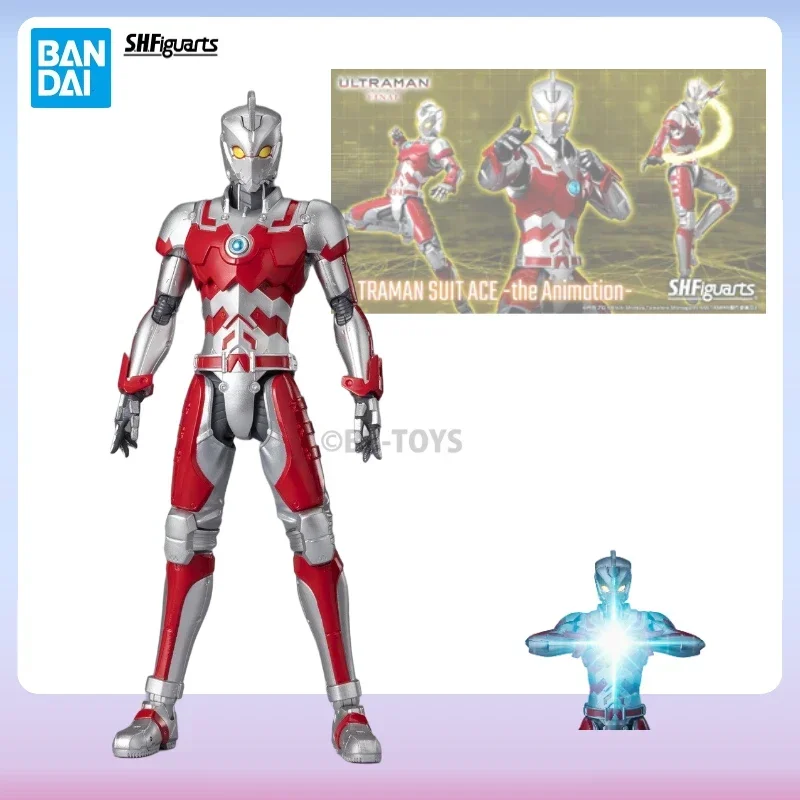 

В наличии Bandai SHF Ultraman Series ACE SUIT Joints Подвижная аниме-фигурка Коллекционная оригинальная коробка Украшения Готовый BB