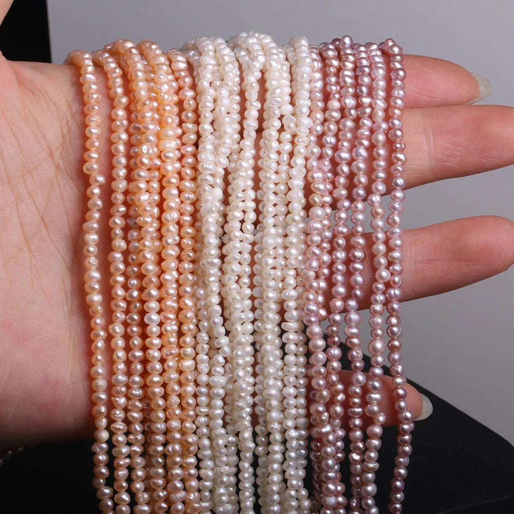 

2-3mm Natural Freshwater Pearl Potato Shape Small Pearl Loose Spacer Beads for Jewelry Making DIY Necklace Bracelet Accessories