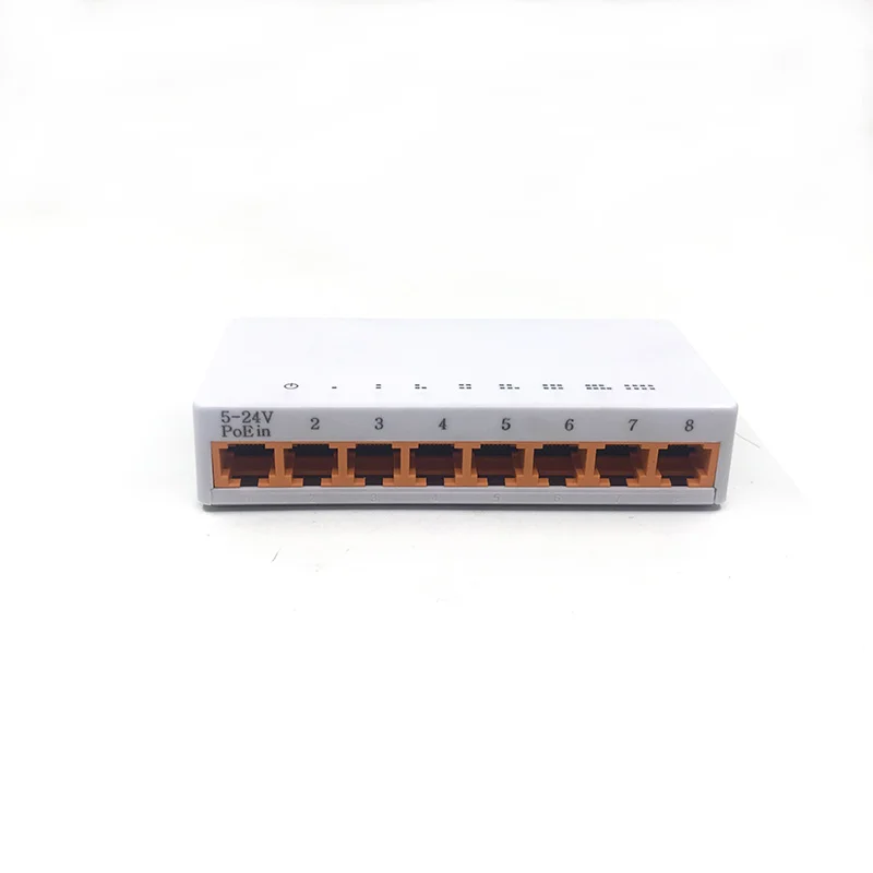 ที่1PCS 100Mbps 8พอร์ต Mini Fast Ethernet LAN RJ45เราเตอร์อินเตอร์เน็ต Switcher Hub สนับสนุน VLAN ขายร้อน