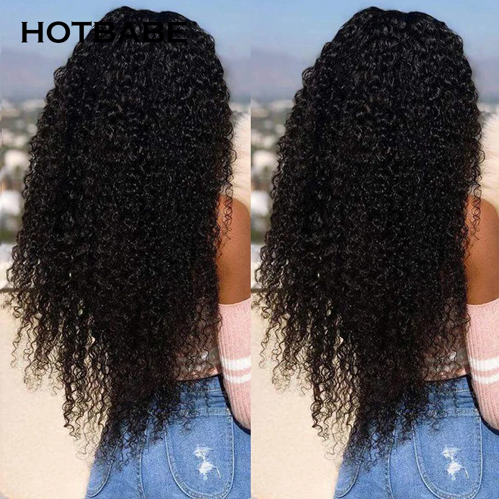 250 gęstości perwersyjne kręcone 360 bezklejowe peruka na koronce brazylijskie 13x6 HD peruki typu Lace front peruka z uzupełnienie splotu włosów Lace Closure ludzkiego wstępnie oskubane