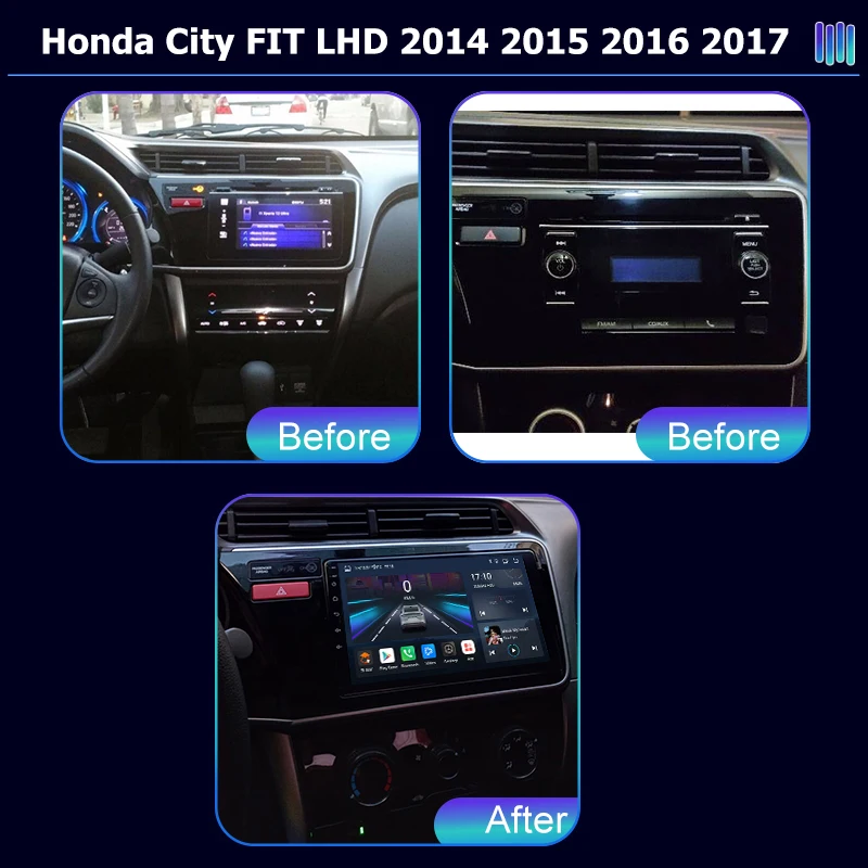 AI VOICE roadivox Android car radio for Honda City FIT LHD 2014 2017 stereo GPS Navigation video Multimedia Player  recorder