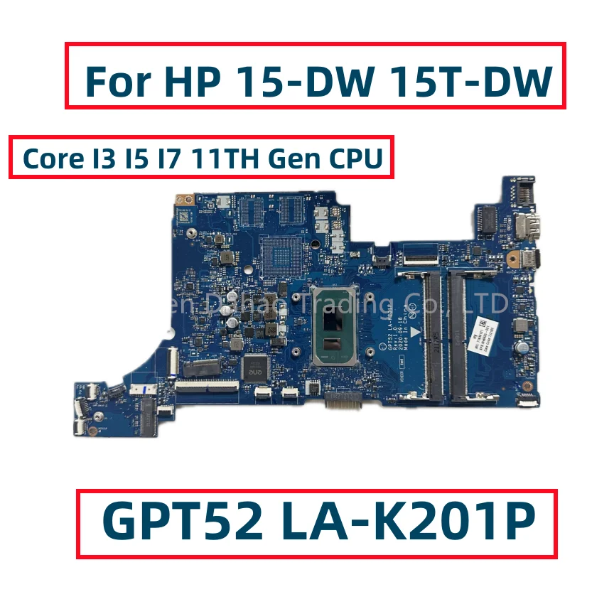 Laptop Motherboard para hp 15-dw 15t-dw Cpu Core i3 i5 i7 11th Gen M29209601 M29208-601 M29208-601 Gpt52 La-k201p