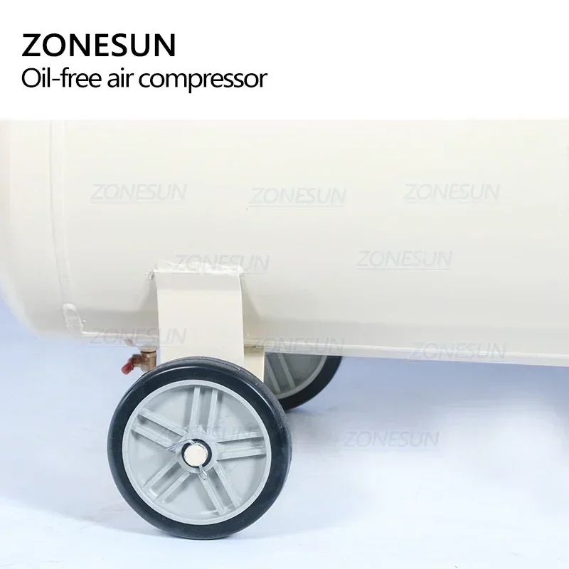 

ZONESUN ZS-AC160L Powerful Pure Copper Piston Type Mute Oil-Free Air Compressor For Dental Woodworking Piant Portable Air Pump