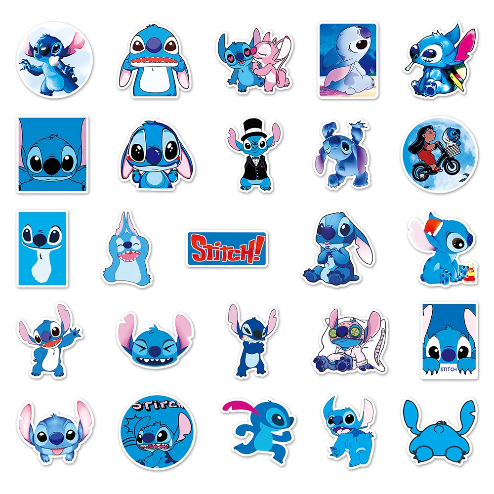 10/30/50pcs Cute Disney Cartoon Lilo & Stitch Stickers for Kids Toys DIY Laptop Stationery Phone Waterproof Kawaii Anime Decals