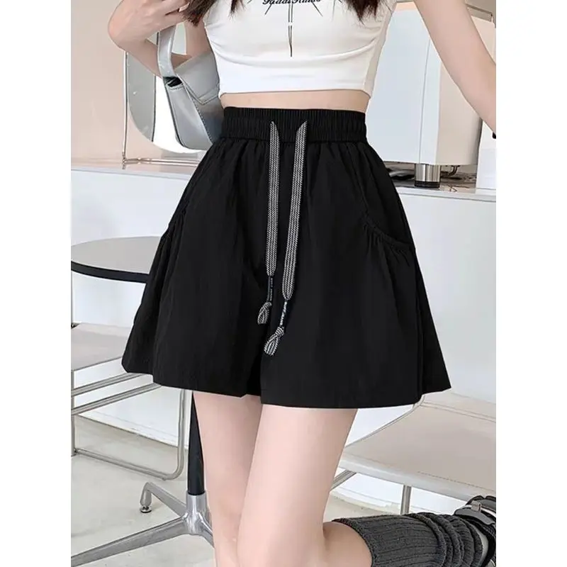 

Новые женские спортивные брюки 2025 года: быстросохнущие, летние, свободного кроя, А-силуэт, с широкими штанинами, удлиняющие ноги, модные, для активного отдыха