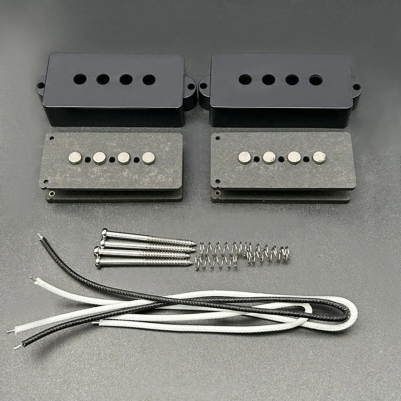 [Pickup DIY Kits] Alnico 5 PB Bass Pickup Kits- Fiber Bobbin/Alnico V Pole Piece/Waxed Cloth Cable Pickup Kits for PB Bass