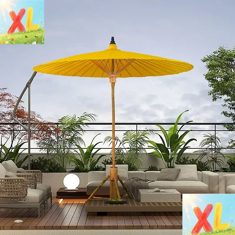 

Parasol large umbrella outdoor stall sun umbrella commercial beach villa courtyard outdoor large umbrella Thai oil-paper