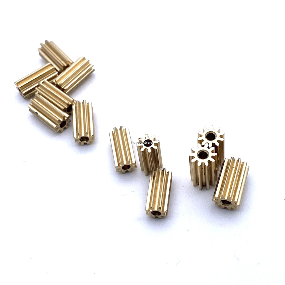 8/10 Teeth Small Copper Gear M0.5 DIY Model 0.5M 8T 10T Hole 2mm Thickness 10mm