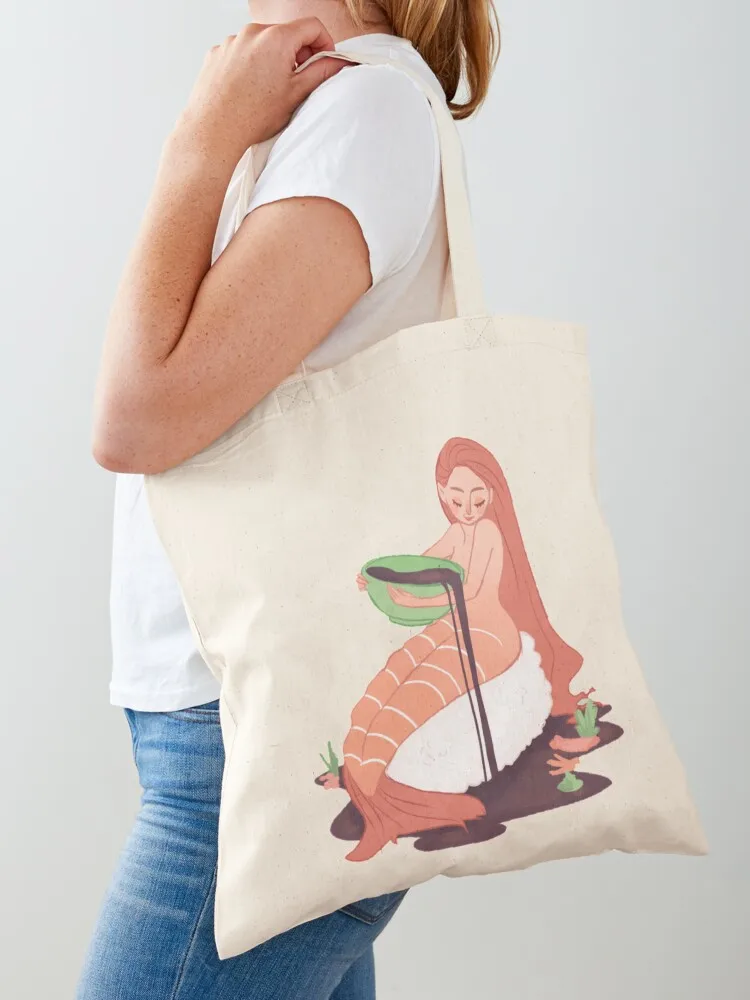 

Sushi Mermaid Tote Bag hand bag cute tote bag tote screen Women's