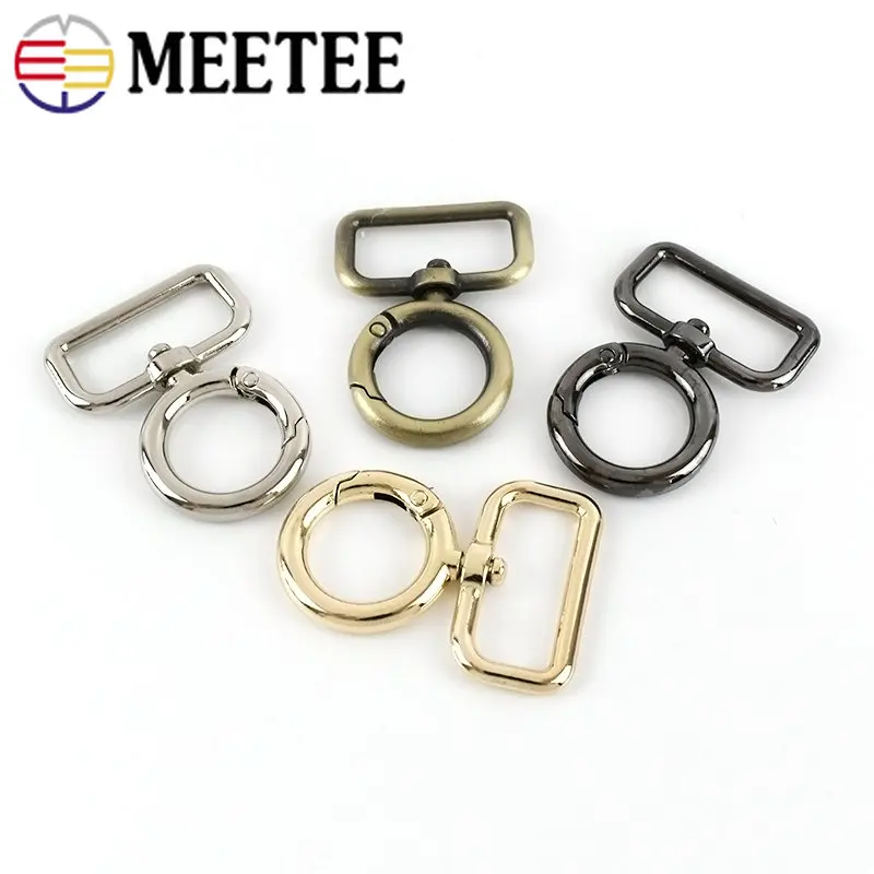 5/10Pcs 12-38mm Metal Buckle Swivel Snap Clip Clasp Dog Collar Keychain Bag Strap O Ring Connector Hook DIY Hardware Accessories