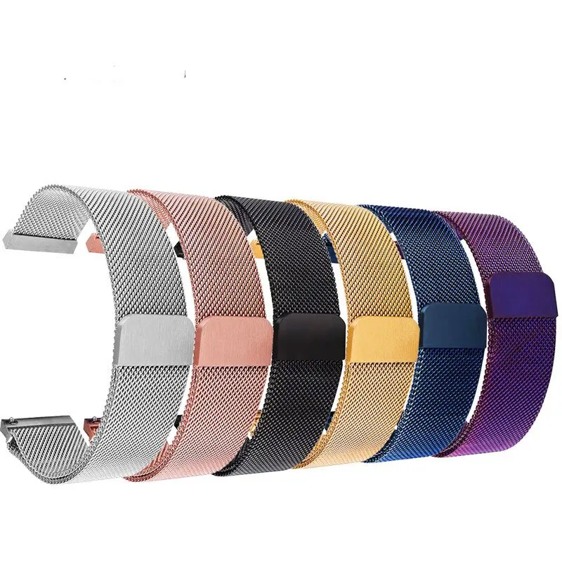 Stainless Steel Magnetic Mesh Strap Universal 12mm 14mm 16mm 18mm 20mm 22mm  Watch Strap quick release Watchbands