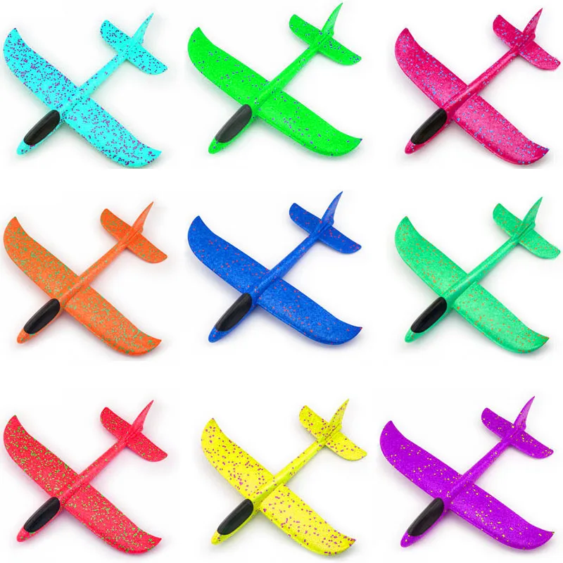 Plus Airplane Outdoor Toys Pure White Foam Big Plane Can Painted Hand-thrown Plane School Children\'s Day Creative Gift