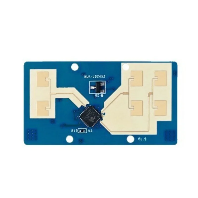 24gマルチターゲット人体位置追跡レーダーモジュール-ld2452。1つの送信機と2つの受信機を備え、壁掛け式で屋内使用。