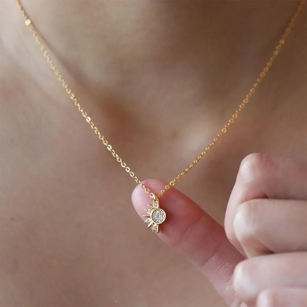 Vintage Sun and Moon Magnetic Necklace Sunshine and Moonlight Sun Moon Necklace Valentine's Day Gold Sun Matching Necklaces