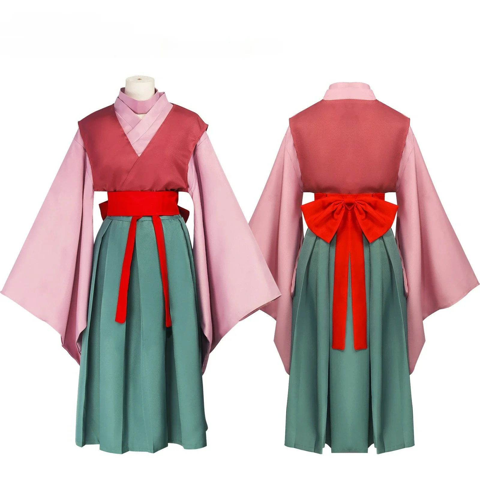 Anime Alluka Zoldyck Cosplay Costume Aruka Zorudikku Pink Green Japanese Kurapika Kimono Wig Headwear Halloween Party Women Cos