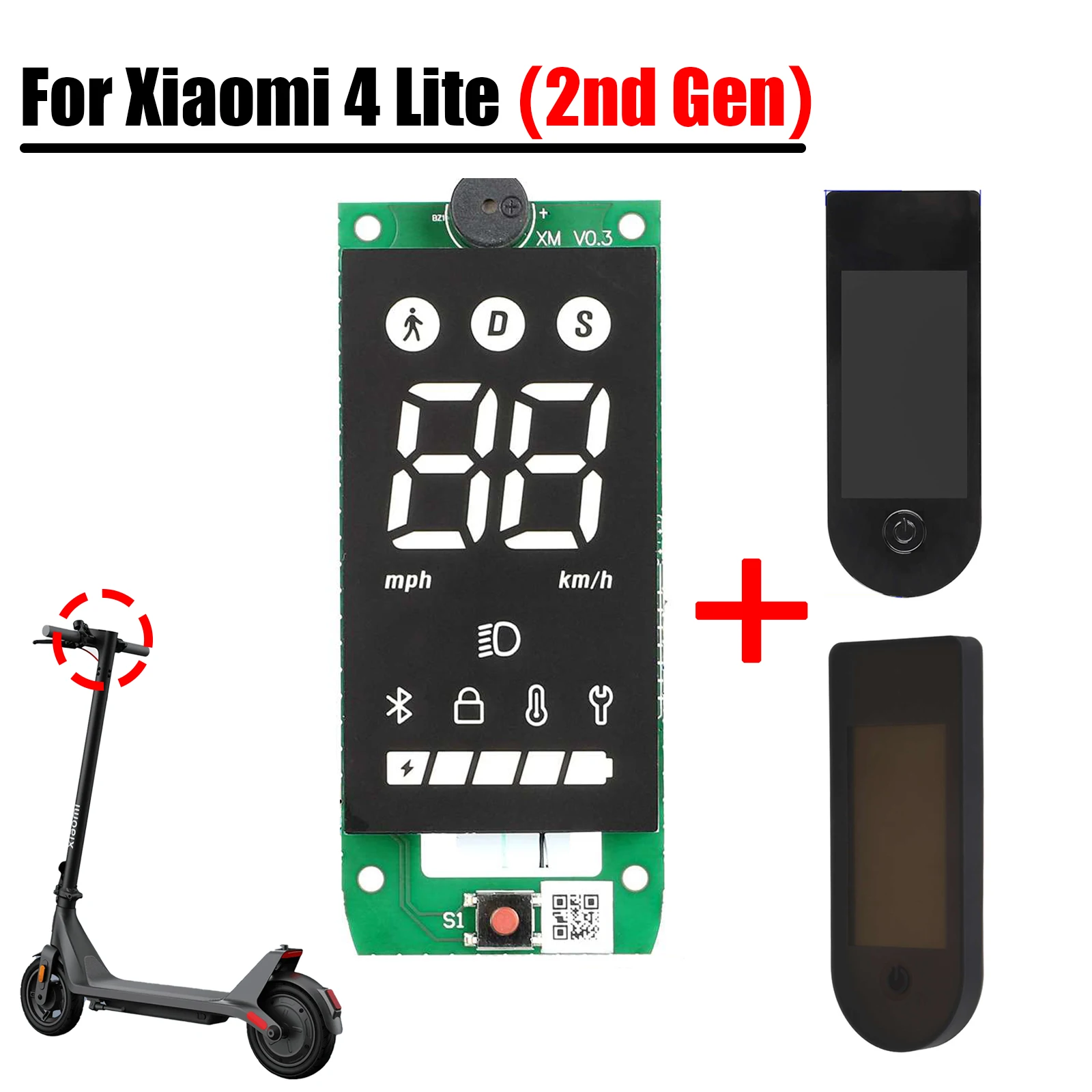 

Оригинальный комплект переключателя панели приборной панели для Xiaomi 4 Lite 2-го поколения, электрический скутер, печатная плата, дисплей, водонепроницаемая крышка, детали