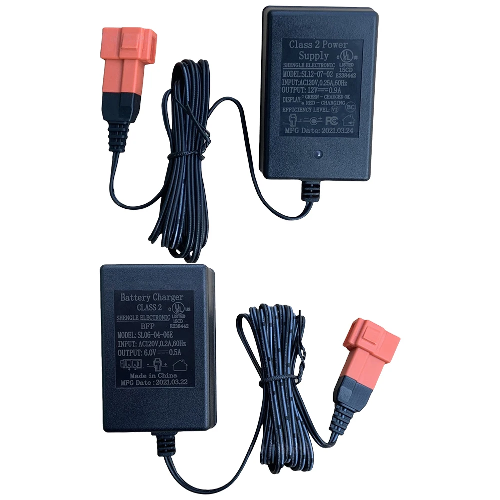 Carregador de bateria de brinquedo para passeio de 6V/12V projetado para fornecer carregamento rápido e confiável para uma variedade de brinquedos para passeio, peças de reposição