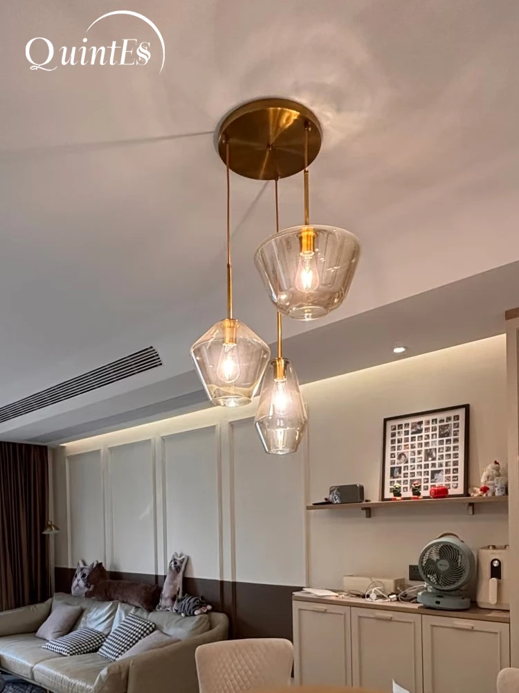 

Modern Glass Pendant Light Loft Hanging Lustre Industrial Decor Lights Fixtures Kitchen Restaurant Dining Room E27 Nordic Lamp